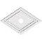 Ekena Millwork Diamond Architectural Grade PVC Ceiling Medallion, 26"W x 17 3/8"H x 3"ID x 9"C x 1"P, One-Piece CMP26X17DD-03000 - alternate 1